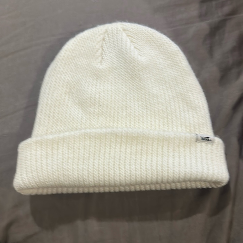 Vans white beanie